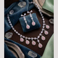 Tanish Art Jewellery Graceful American Diamond Necklace Choker Set