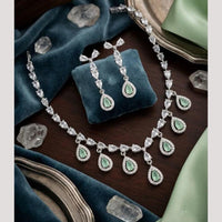 Tanish Art Jewellery Graceful American Diamond Necklace Choker Set