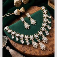 Tanish Art Jewellery Graceful American Diamond Necklace Choker Set