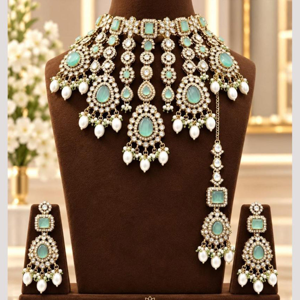 Tanish Art Jewellery Graceful Polki Kundan Necklace Choker Set