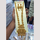 Tanish Art Jewellery Gold Plated Pota Stone Long Necklace Set
