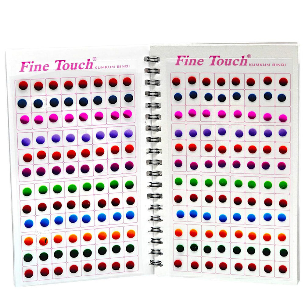 Batra Bindis A Vibrant Assortment Of Classic Plain Bindis in a Handy Travel-Friendly Spiral Book Format