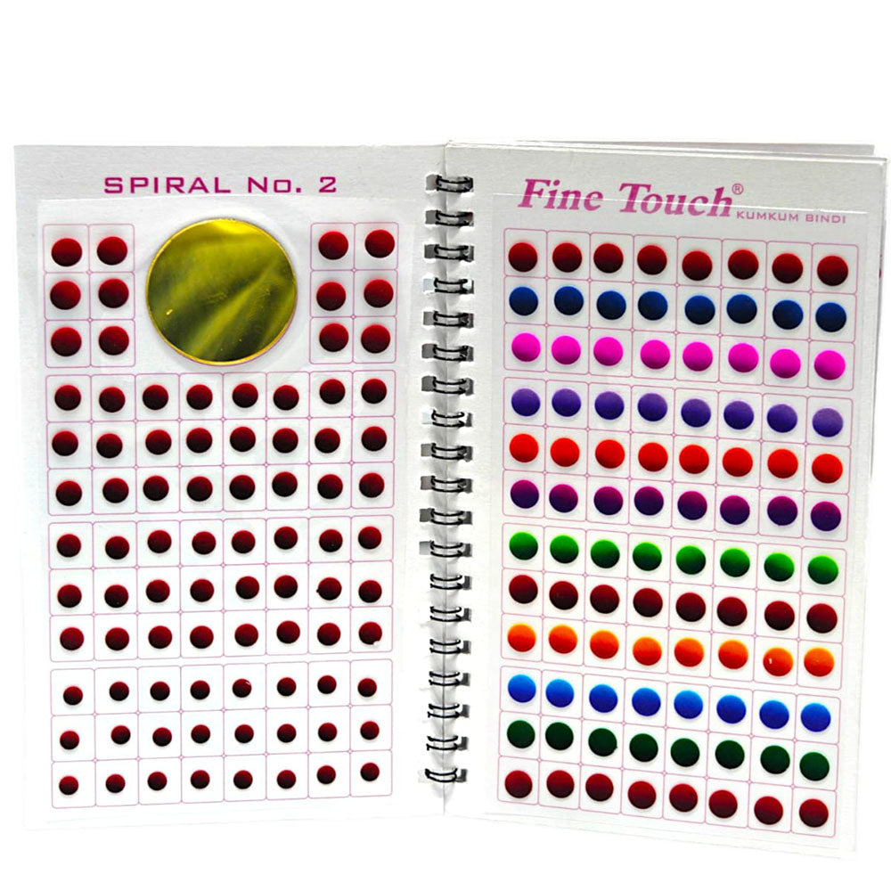 Batra Bindis A Vibrant Assortment Of Classic Plain Bindis in a Handy Travel-Friendly Spiral Book Format