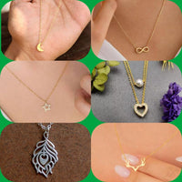 Surat Jewel Elegant Austrian Stone Assorted Design Chain Pendant
