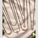Surat Jewel Premium Austrian Stone And Black Beads Mixed Design Mangalsutra