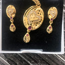 Santosh Chudighar Shimmering Austrian Stone Pendant Set