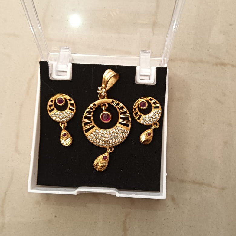 Santosh Chudighar Shimmering Austrian Stone Pendant Set