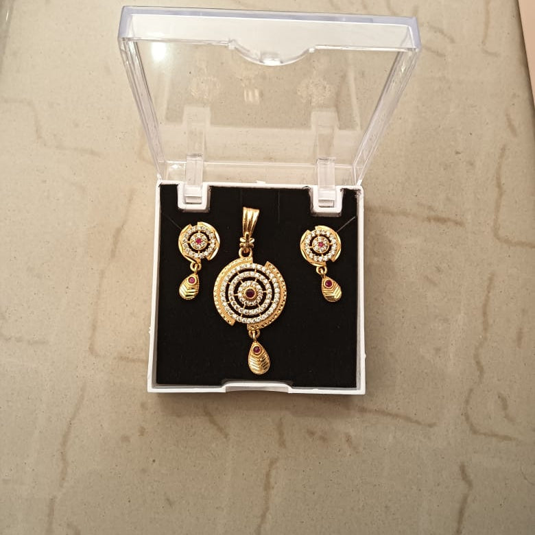 Santosh Chudighar Shimmering Austrian Stone Pendant Set