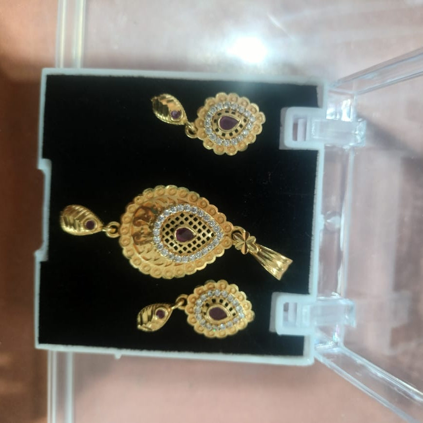 Santosh Chudighar Shimmering Austrian Stone Pendant Set