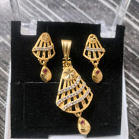 Santosh Chudighar Shimmering Austrian Stone Pendant Set