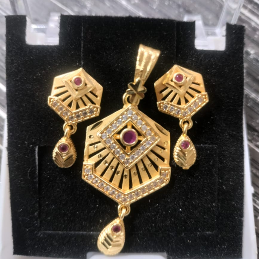 Santosh Chudighar Shimmering Austrian Stone Pendant Set