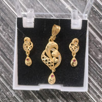 Santosh Chudighar Shimmering Austrian Stone Pendant Set