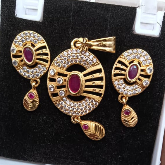 Santosh Chudighar Shimmering Austrian Stone Pendant Set