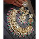 ZF Collection Premium Kundan Stone Beads And Pearl Necklace Set