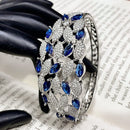 ZF Collection Crytsal Stone And Austrian Stone Openable Bracelet