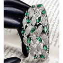 ZF Collection Crytsal Stone And Austrian Stone Openable Bracelet