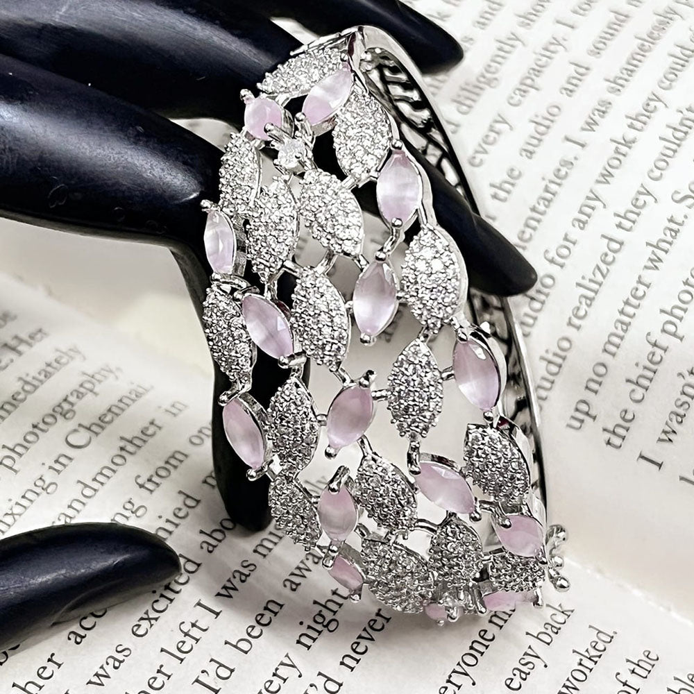 ZF Collection Crytsal Stone And Austrian Stone Openable Bracelet