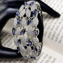 ZF Collection Crytsal Stone And Austrian Stone Openable Bracelet