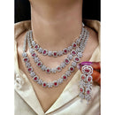 ZF Collection Designer American Daimond Necklace Set