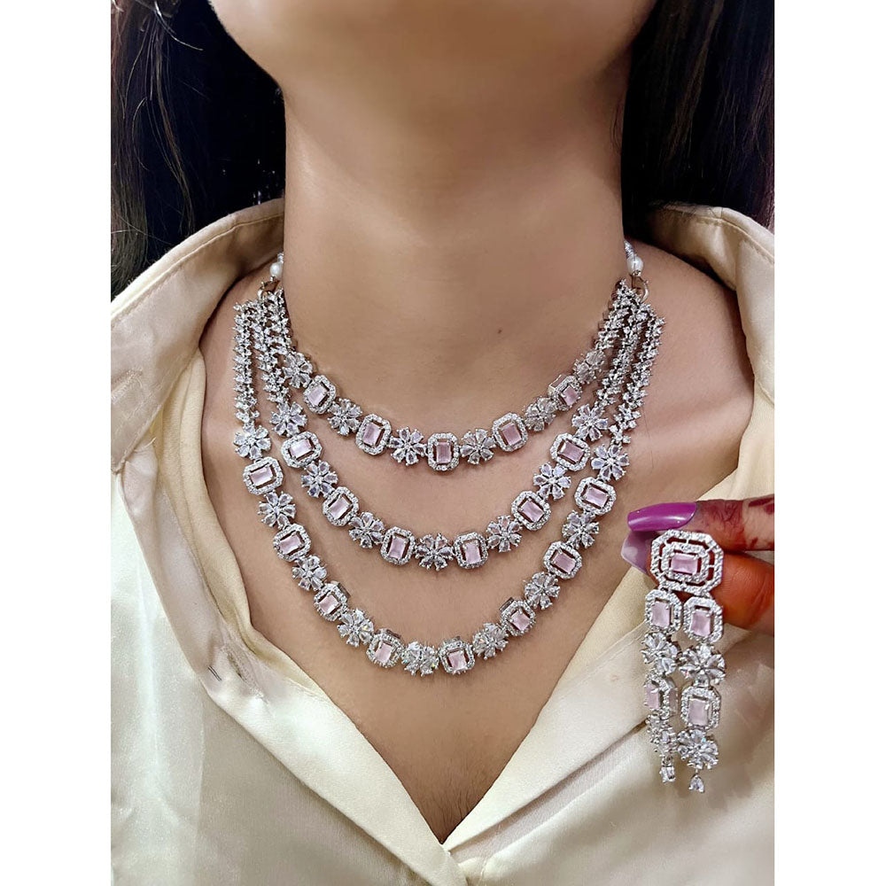 ZF Collection Designer American Daimond Necklace Set