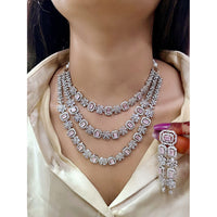 ZF Collection Designer American Daimond Necklace Set