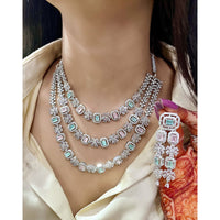 ZF Collection Designer American Daimond Necklace Set