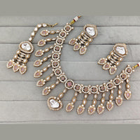 ZF Collection Royal Kundan Stone And Pota Stone Necklace Set