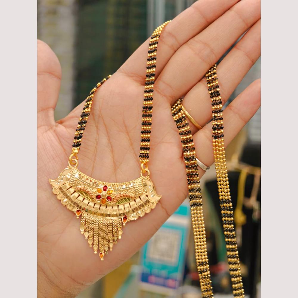ZF Collection Traditional Meenakari Black Beads Mangalsutra