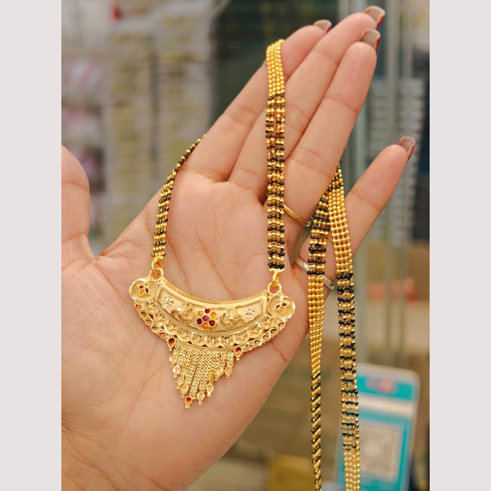 ZF Collection Traditional Meenakari Black Beads Mangalsutra