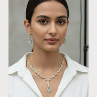 ZF Collection Luxury American Diamond Necklace Set