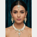 ZF Collection Elegant Kundan Stone And Pearl Necklace Set