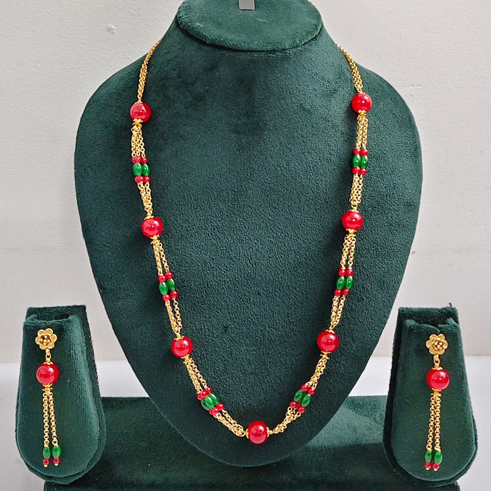ZF Collection Traditional Beads Long Necklace Set 
