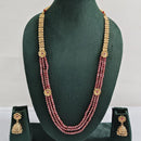 ZF Collection Traditional Pota Stone And Beads Long Necklace Set 