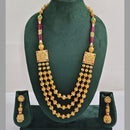 ZF Collection Traditional Pota Stone And Beads Long Necklace Set