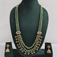 ZF Collection Traditional Pota Stone And Beads Long Necklace Set