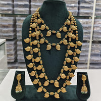 ZF Collection Traditional Beads Multi Layer Long Necklace Set 
