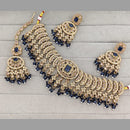 ZF Collection Stylish Crystal Stone And Beads Choker Necklace Set