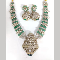 ZF Collection Festive Wear Polki Kundan Stone Necklace Set 
