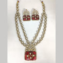 ZF Collection Festive Wear Polki Kundan Stone Necklace Set 