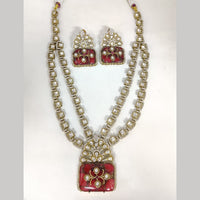 ZF Collection Festive Wear Polki Kundan Stone Necklace Set 