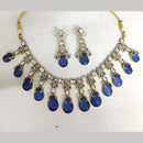 ZF Collection Festive Wear Polki Kundan Stone Necklace Set 