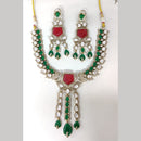 ZF Collection Festive Wear Polki Kundan Stone Necklace Set