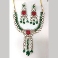 ZF Collection Festive Wear Polki Kundan Stone Necklace Set