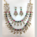 ZF Collection Festive Wear Polki Kundan Stone Necklace Set 