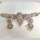 ZF Collection Festive Wear Polki Kundan Stone And Pearl Choker Necklace Set 