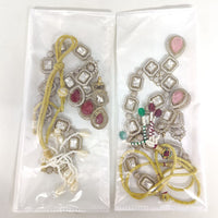 ZF Collection Festive Wear Polki Kundan Stone Necklace Set 