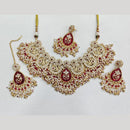 ZF Collection Festive Wear Polki Kundan Stone And Pearl Necklace Set