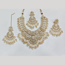 ZF Collection Festive Wear Polki Kundan Stone And Pearl Necklace Set
