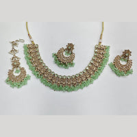 ZF Collection Glamorous Crystal Stone And Beads Necklace Set 