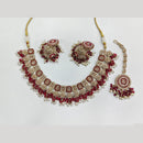ZF Collection Glamorous Crystal Stone And Beads Necklace Set 